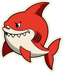 Toothy Grin Shark – Red Sea Predator Cartoon