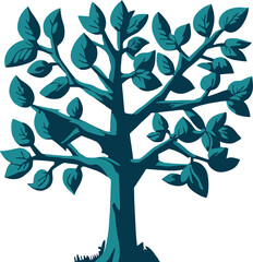 Cartoon Tree Vector Pack - Nature Elements Clipart