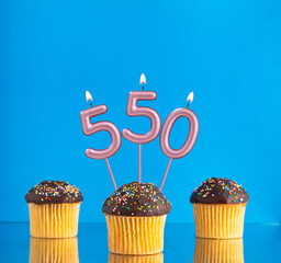 Candle number 550 - Number of followers or likes