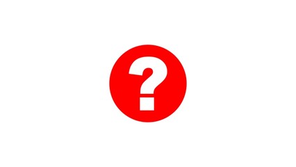 question mark symbol on white background.