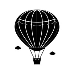 Fototapeta premium Hot Air Balloon Silhouette vector illustration