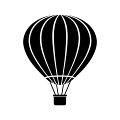Naklejka premium Hot Air Balloon Silhouette vector illustration