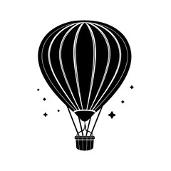 Obraz premium Hot Air Balloon Silhouette vector illustration