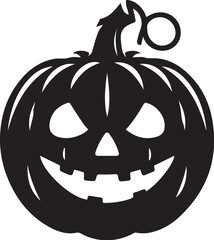 Jack-O-Lantern Halloween silhouette vector
