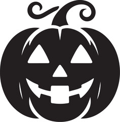 Jack-O-Lantern Halloween silhouette vector