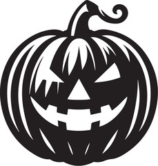 Jack-O-Lantern Halloween silhouette vector
