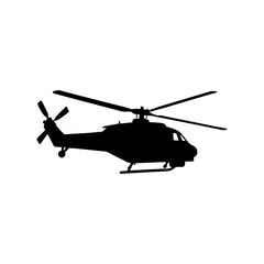 Fototapeta premium Helicopter Silhouette vector illustration