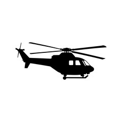 Fototapeta premium Helicopter Silhouette vector illustration