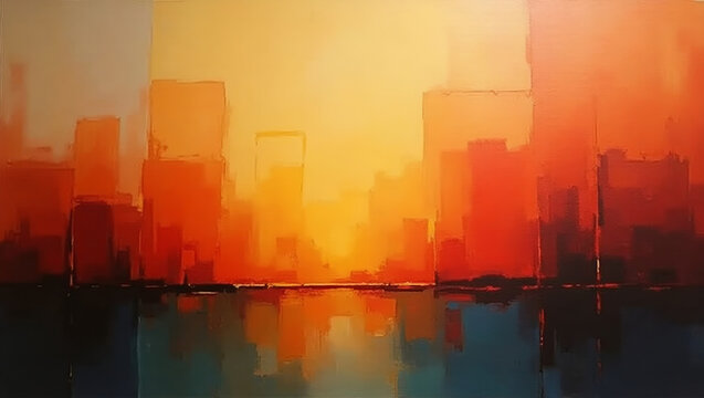 Rothko-Inspired Abstract Oil Color Blocks
