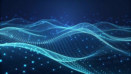 Abstract Digital Wave Background