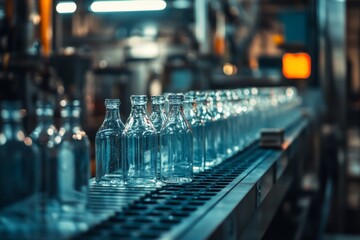 Medicine Glass Bottles on Production Line