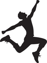 men jumping design vector illustration