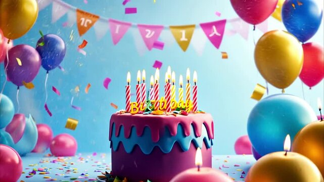 Birthday Banner Frame 4K Videos