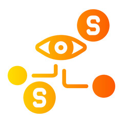 bionic contact lens gradient icon