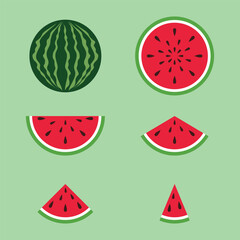 watermelon illustration collection eps Vector
