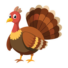  Turkey isolated on white background