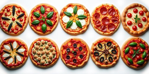 Fototapeta premium Variety of Gourmet Pizzas
