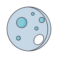 moon flat  icon, moon flat  vector illustration-simple illustration of moon flat , perfect for moon flat  logos and icons