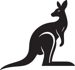 kangaroo silhouette vector
