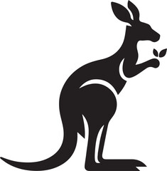 kangaroo silhouette vector