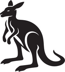 kangaroo silhouette vector © Digital
