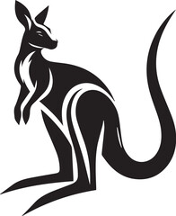 kangaroo silhouette vector © Digital