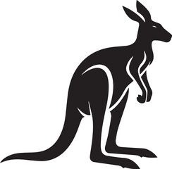 kangaroo silhouette vector