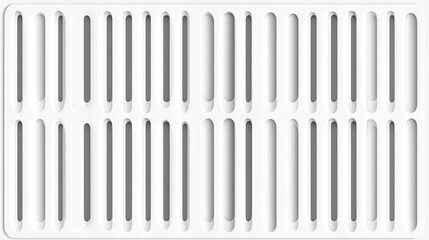 Rectangular white perforated panel