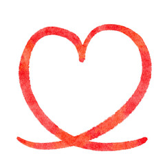 シンプルな赤いハートマーク　イラスト　フレーム