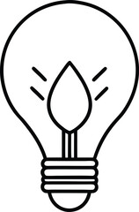 eco bulb line art vector icon.