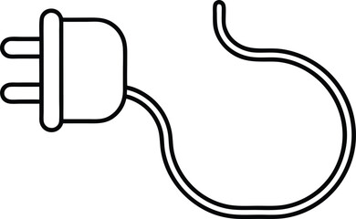 eco plug line art vector icon.