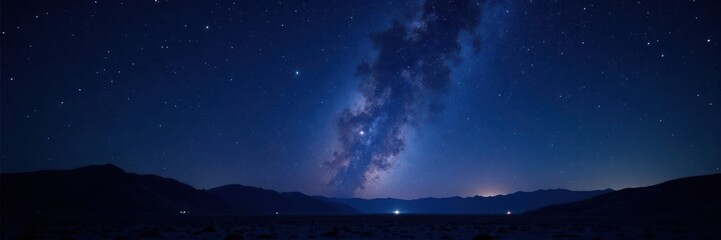 Fototapeta premium Vast starry night sky above endless vast black space, space, stars