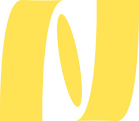 Initial Letter N Logo Element