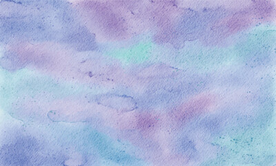 Abstract watercolor artwork with purple blue colors and texture	