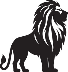 Silhouette lion vector illustration