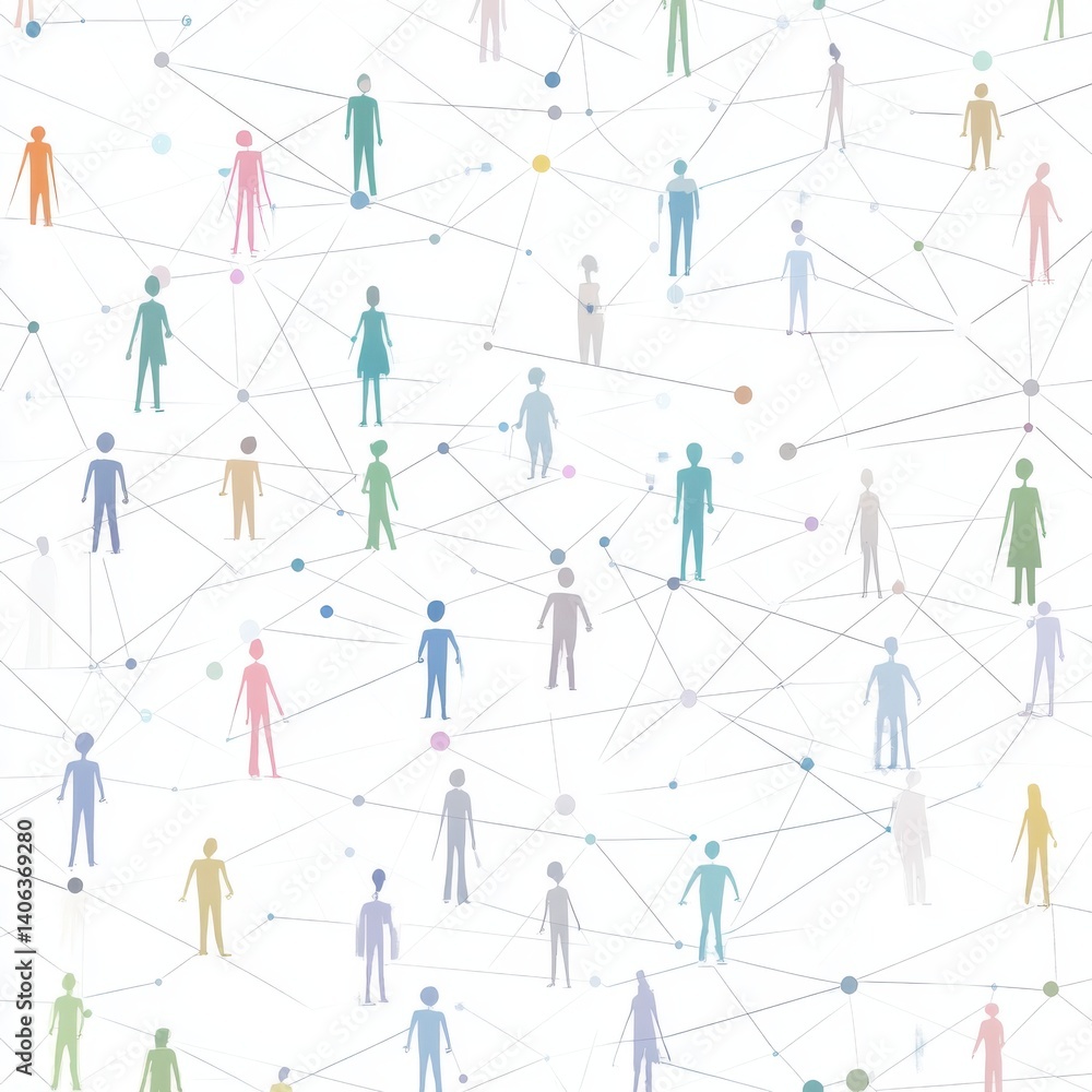 Poster global network of connections: a visual representation of interconnectedness