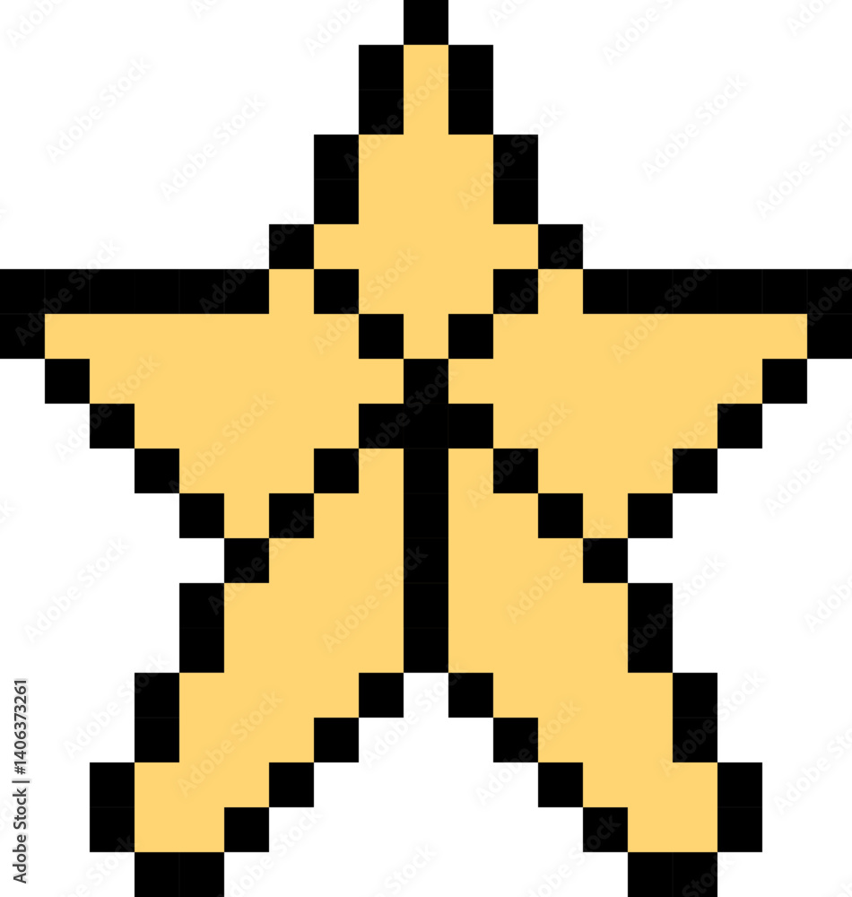Poster Game Icon Pixel Style Element Set