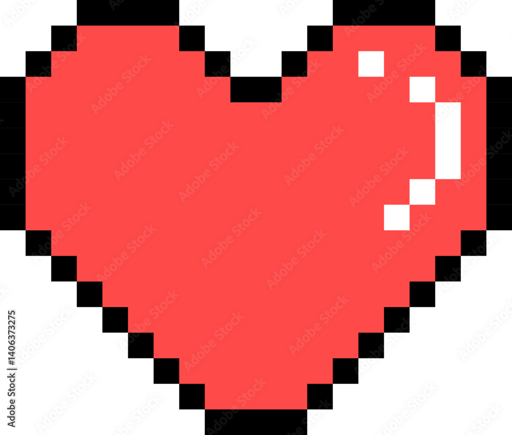 Poster game icon pixel style element set