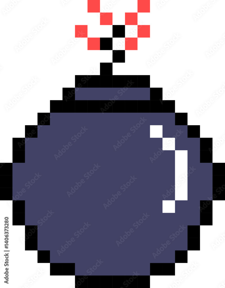 Poster Game Icon Pixel Style Element Set