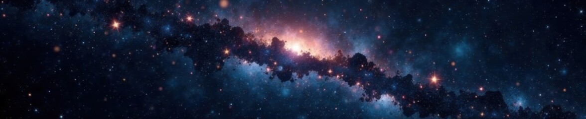 Blackness of space with starlight glistening like diamonds against the dark canvas, space, starlight, night