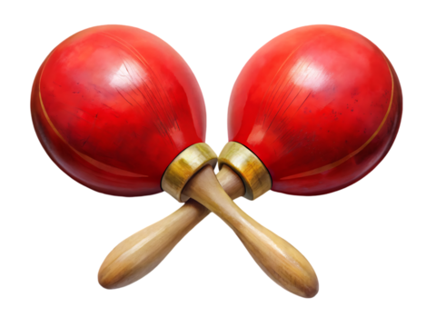 Red Maracas: Music Instrument Image