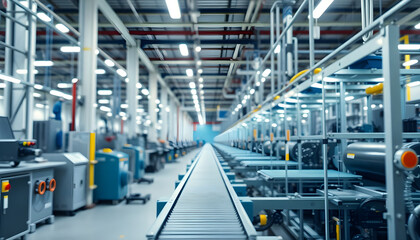 Naklejka premium factory filled with lots of machines and machinery