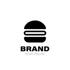 Fototapeta premium Burger Logo. Burger Logo Design. Burger Logo Brand. Burger Logo Vector Design Isolated on White Background
