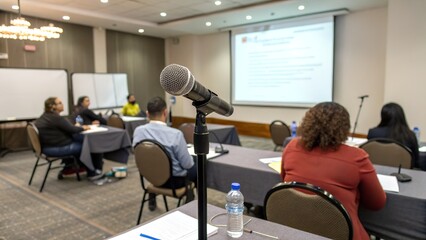 man in conference room