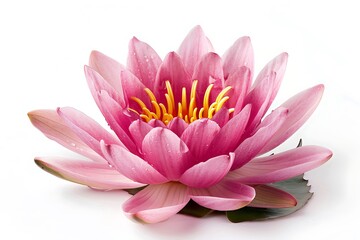 Lotus Isolated on White Background. Beautiful Lotus Flower