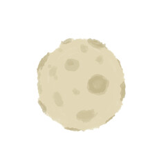 full moon illustration, transparent moon icon, textured moon, outer space stars