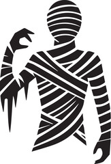 mummy vector Black and white