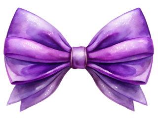 Purple Glitter Bow
