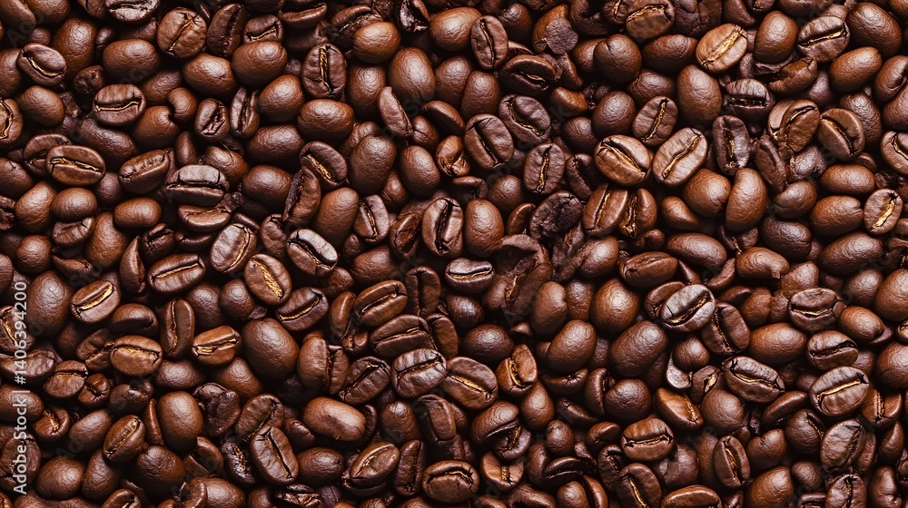 Poster coffee bean overlay with subtle texture - digital pattern background