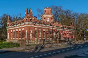 View of the Hermitage Kitchen pavilion, the current entrance to the Catherine Park of Tsarskoye...